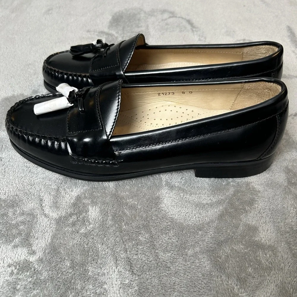 Kirkland Signature American Vintage All Leather Shoes Black Men's Loafers Sz 8 D
